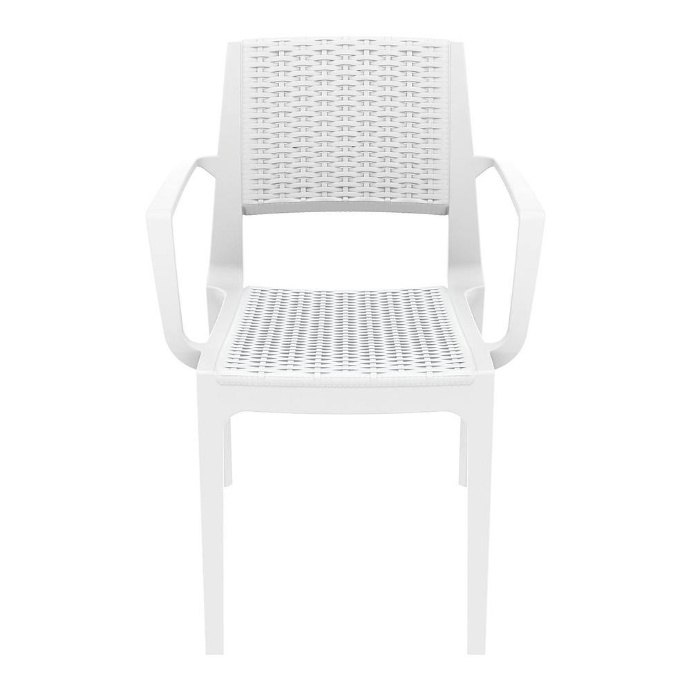 Capri Resin Dining Arm Chair White, Set of 2. Picture 3