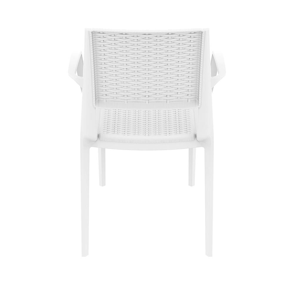 Capri Resin Dining Arm Chair White, Set of 2. Picture 5