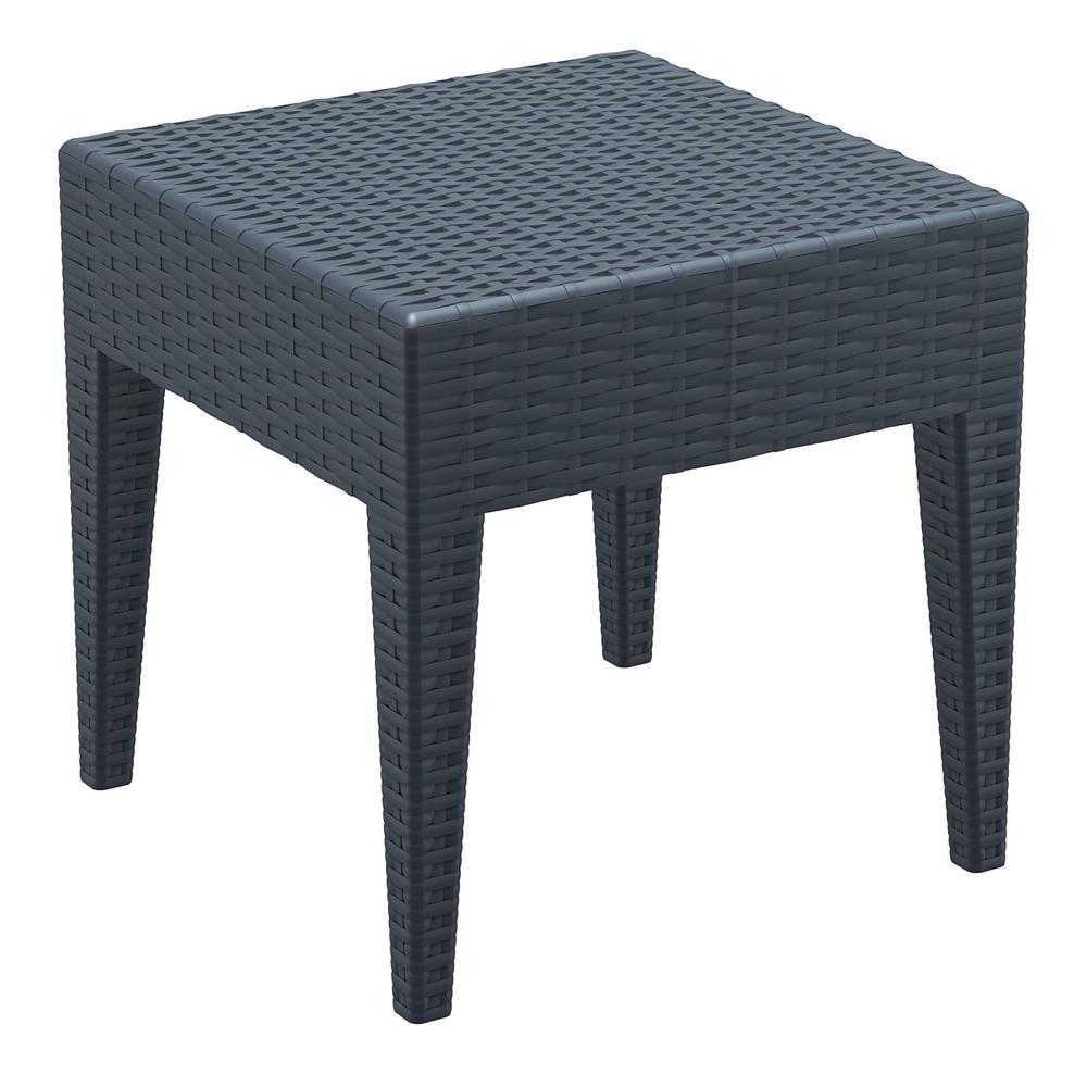 Square Resin Side Table, Dark Gray, Belen Kox. Picture 1