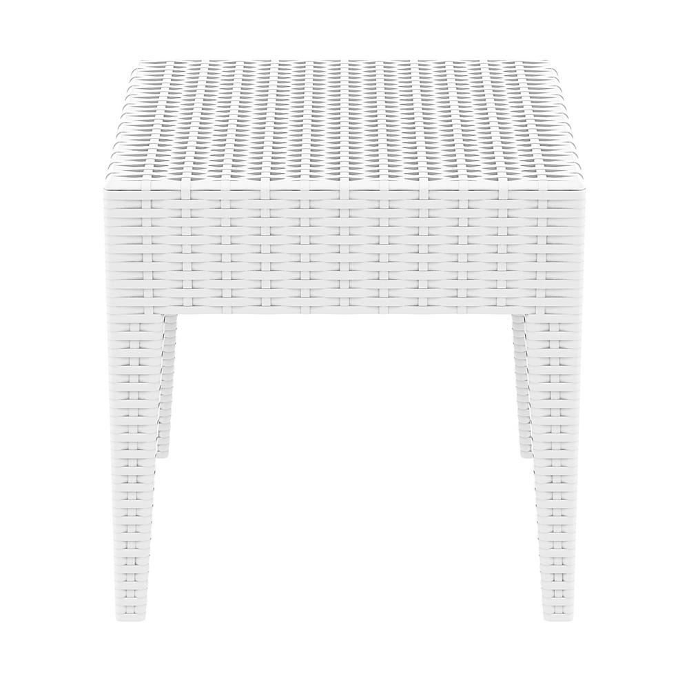 Miami Square Resin Side Table White. Picture 2