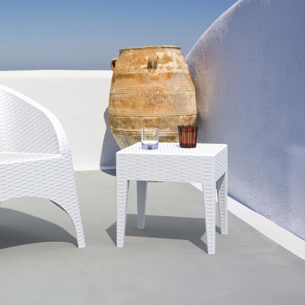 Square Resin Side Table, White, Belen Kox. Picture 3