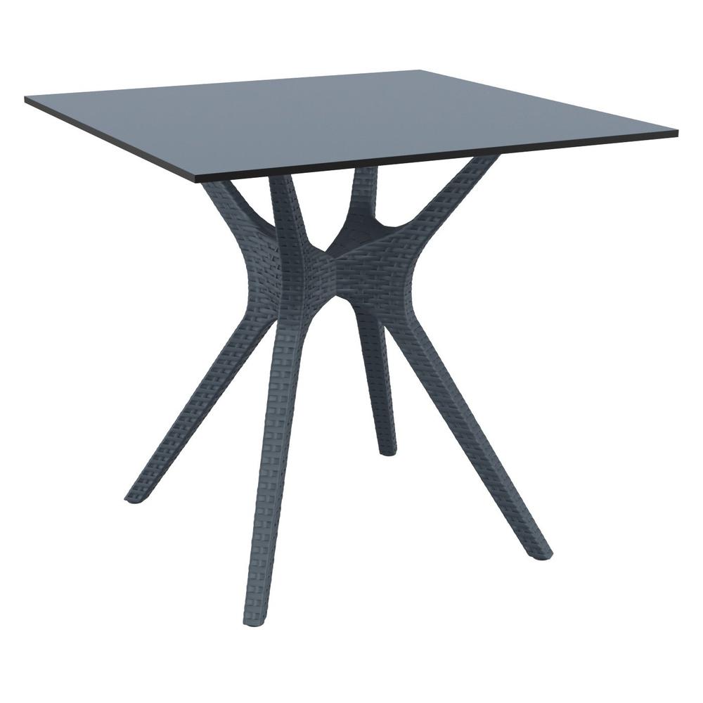 Ibiza Square Table 31 inch Dark Gray. Picture 1