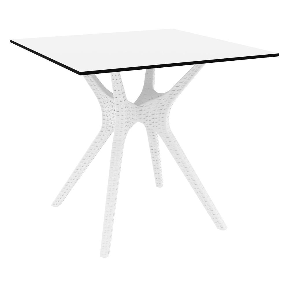 Ibiza Square Table 31 inch White. Picture 1