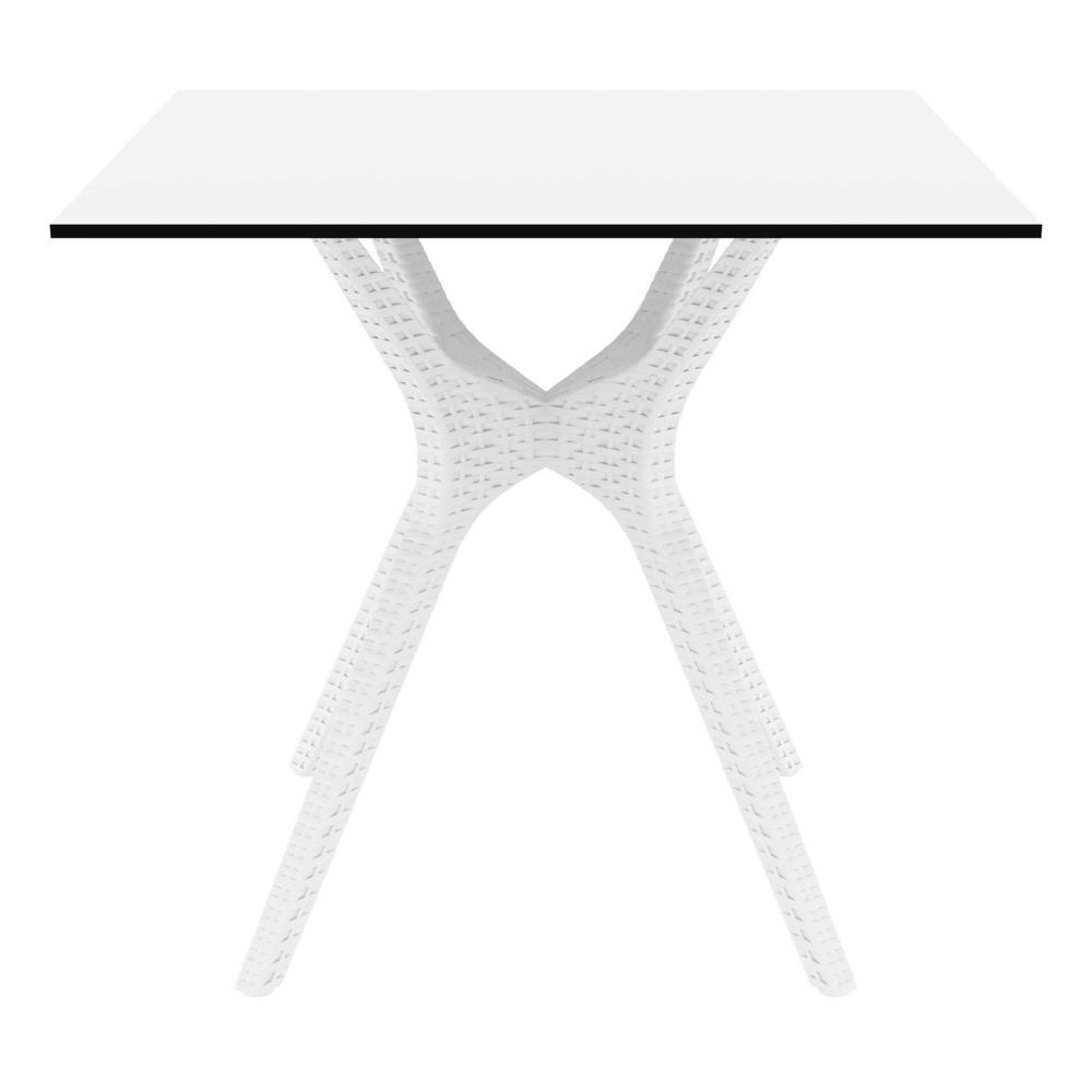 Ibiza Square Table 31 inch White. Picture 2