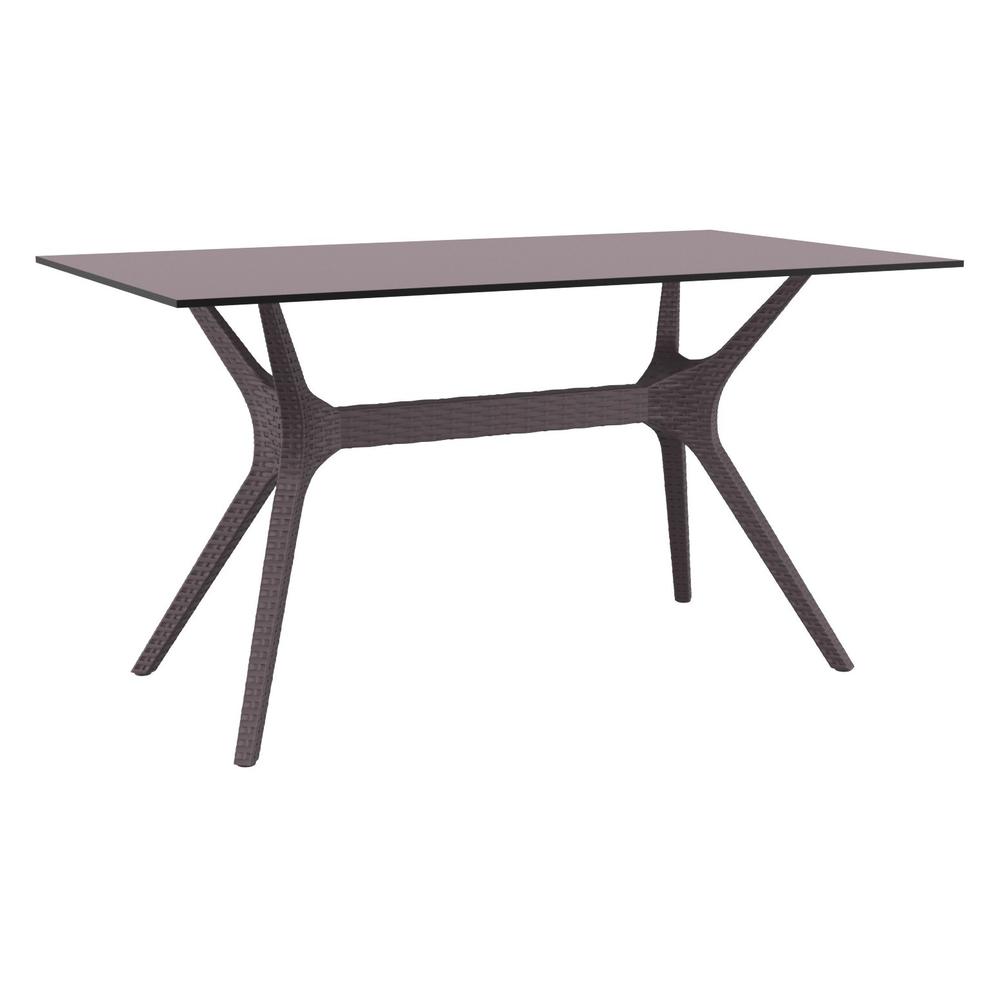 Ibiza Rectangle Table 55 inch Brown. Picture 1