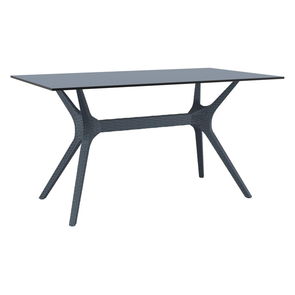 Rectangle Dining Table,  55 inch, Dark Gray, Belen Kox. Picture 1