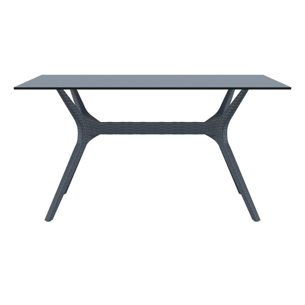 Rectangle Dining Table,  55 inch, Dark Gray, Belen Kox. Picture 2