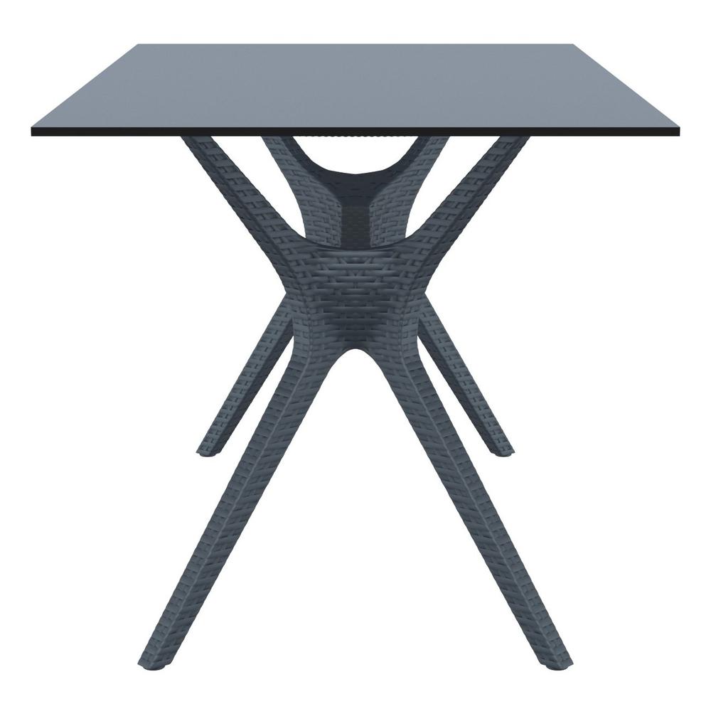 Rectangle Dining Table,  55 inch, Dark Gray, Belen Kox. Picture 3
