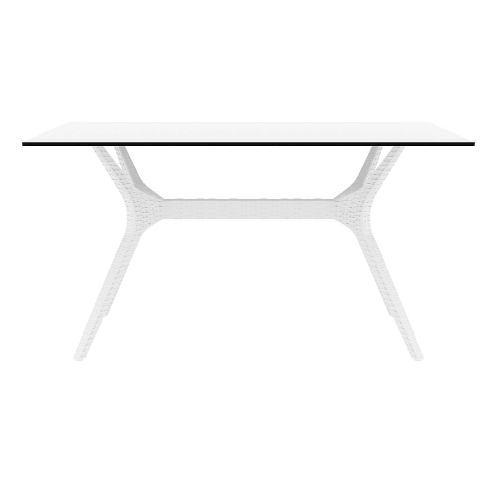 Ibiza Rectangle Table 55 inch White. Picture 2