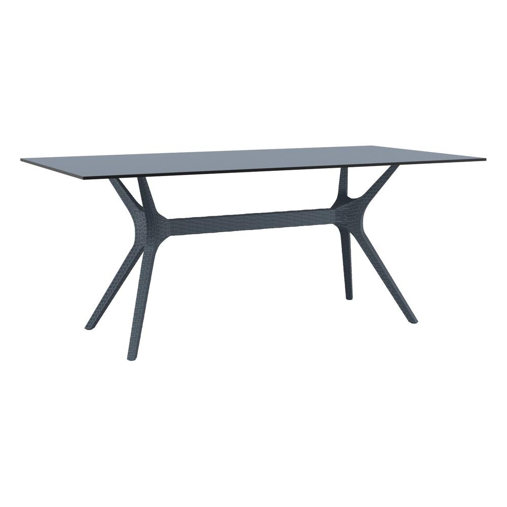 Ibiza Rectangle Table 71 inch Dark Gray. Picture 1