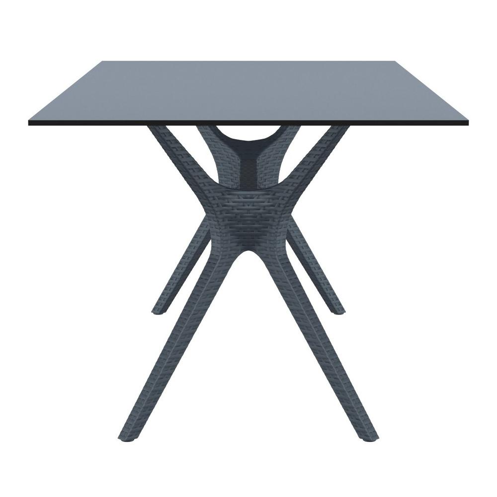 Ibiza Rectangle Table 71 inch Dark Gray. Picture 3