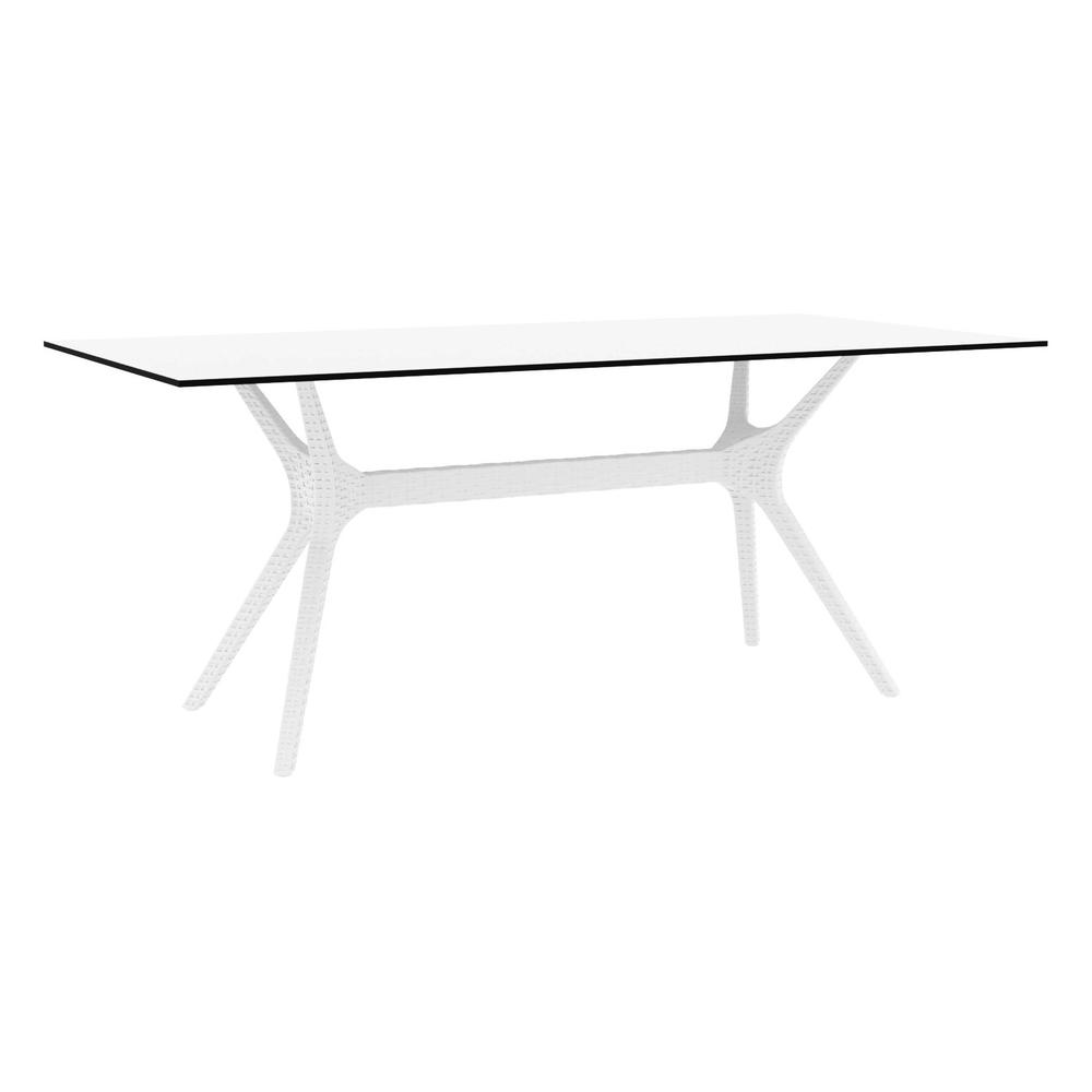 Ibiza Rectangle Table 71 inch White. Picture 1