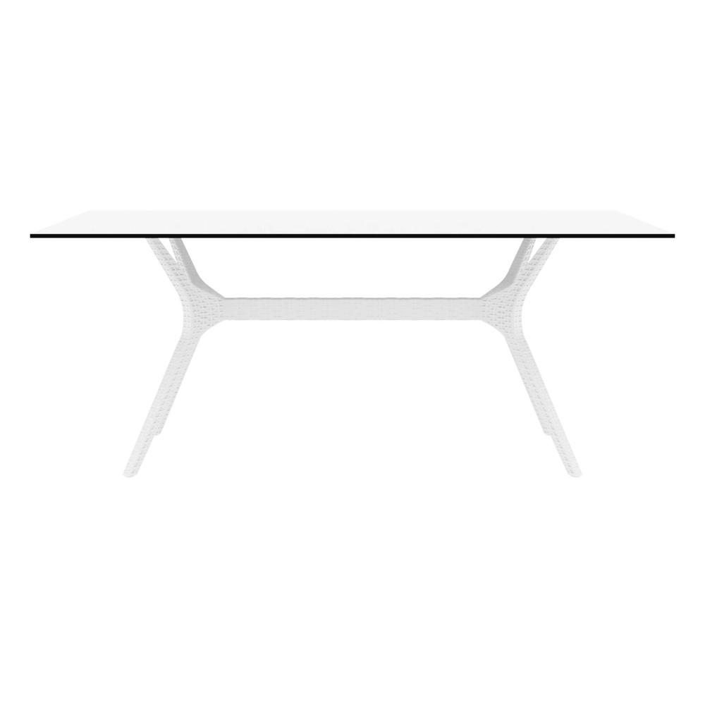 Ibiza Rectangle Table 71 inch White. Picture 2