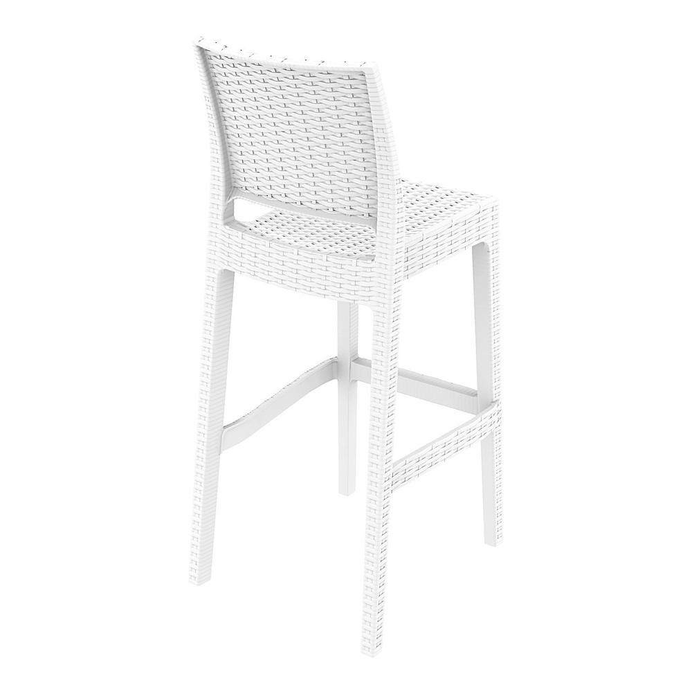 Jamaica Resin Wickerlook Bar Stool White, Set of 2. Picture 2