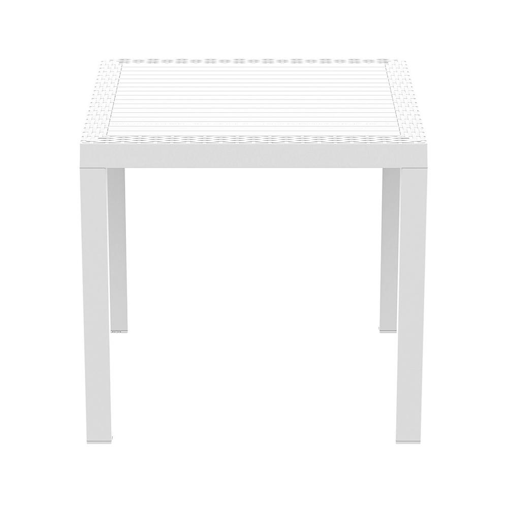 Orlando Resin Wickerlook Square Dining Table White 31 inch. Picture 2