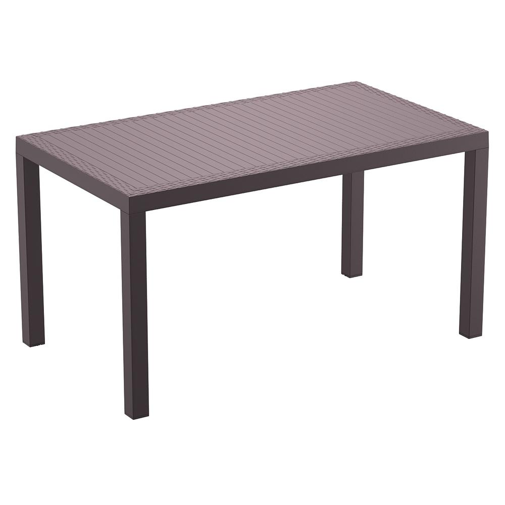 Orlando Wickerlook Rectangle Dining Table Brown 55 inch. Picture 1