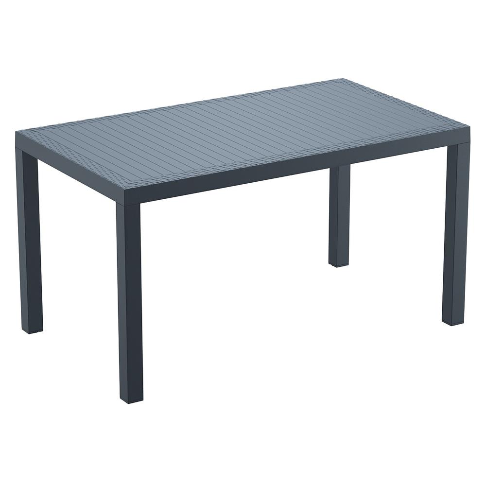 Orlando Wickerlook Rectangle Dining Table Dark Gray 55 inch. Picture 1