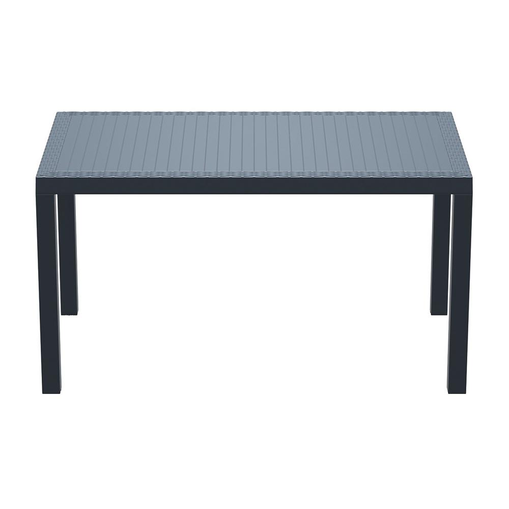 Orlando Wickerlook Rectangle Dining Table Dark Gray 55 inch. Picture 2