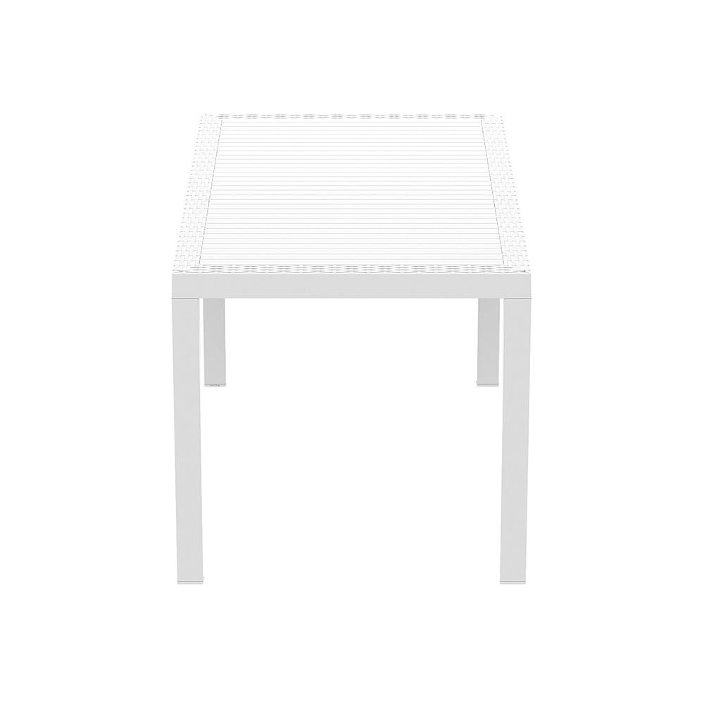 Orlando Wickerlook Rectangle Dining Table White 55 inch. Picture 3