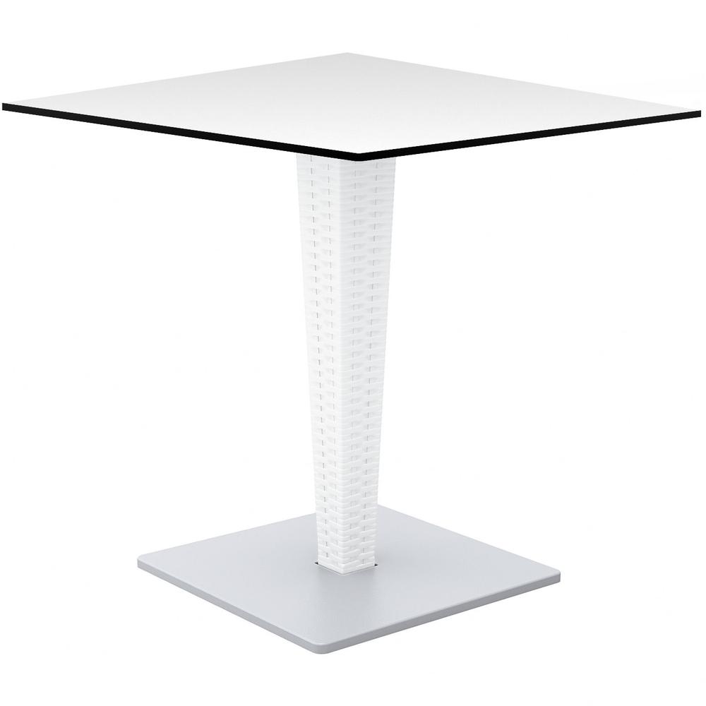 Riva HPL Top Square Table 24 inch White. Picture 1