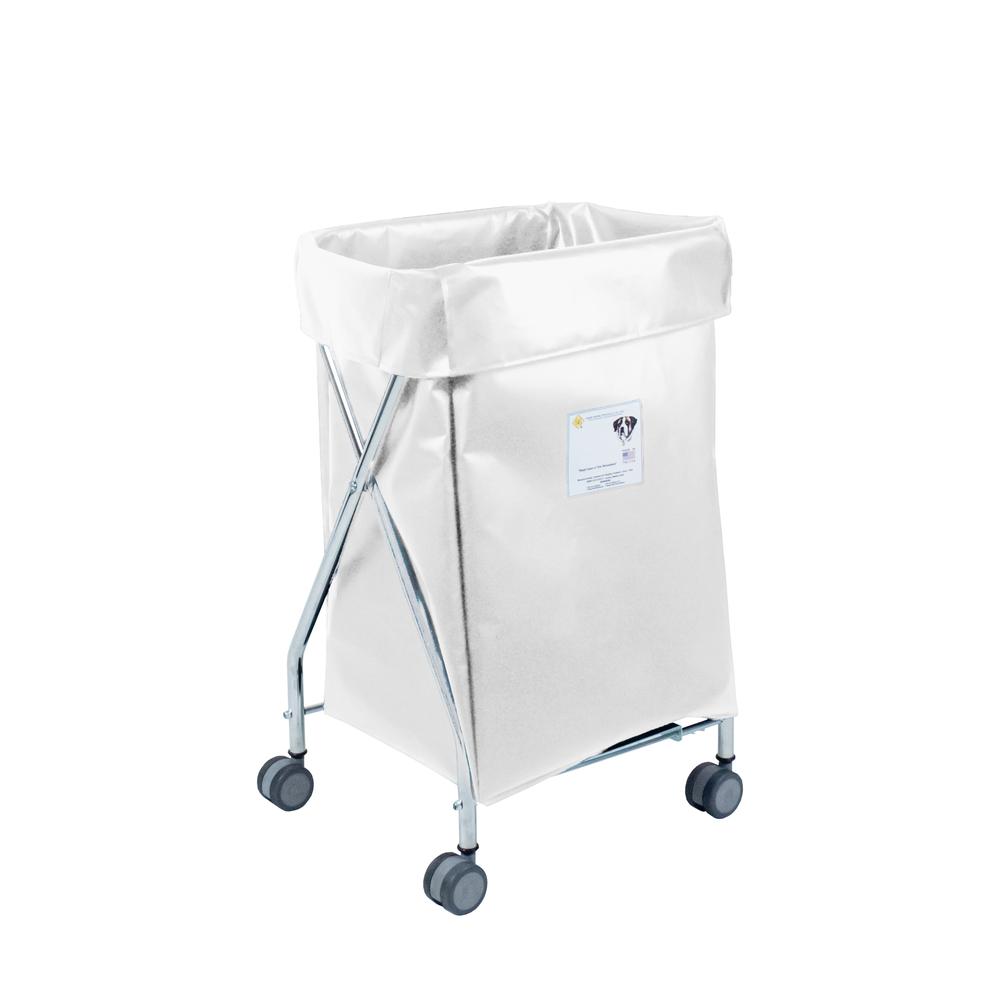Narrow Collapsible Hamper with White Vinyl Bag, 5 Bushel Capacity. Picture 1