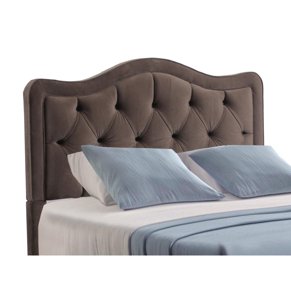Leffler Home Allure Diamond Tufted King Upholstered Headboard in Night Party Chocolate. Picture 2