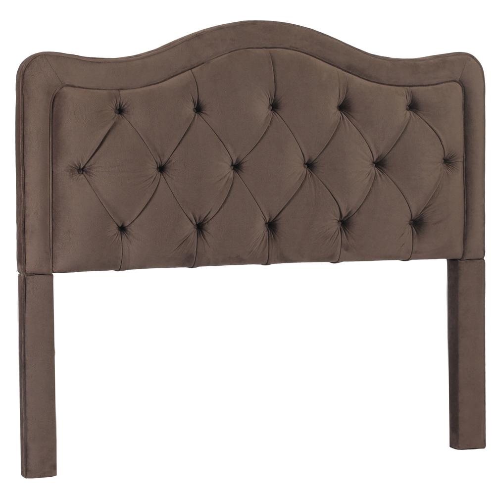 Leffler Home Allure Diamond Tufted King Upholstered Headboard in Night Party Chocolate. The main picture.