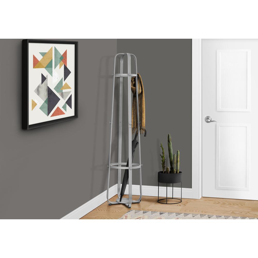 Coat Rack, Hall Tree, Free Standing, 12 Hooks, Entryway, 72H, Umbrella Holder. Picture 2