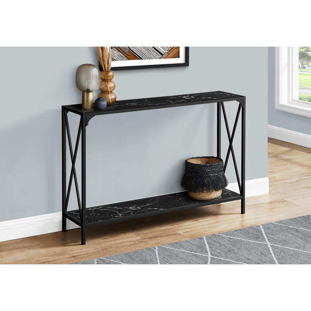 Accent Table, Console, Entryway, Narrow, Sofa, Living Room, Bedroom, Black. Picture 2