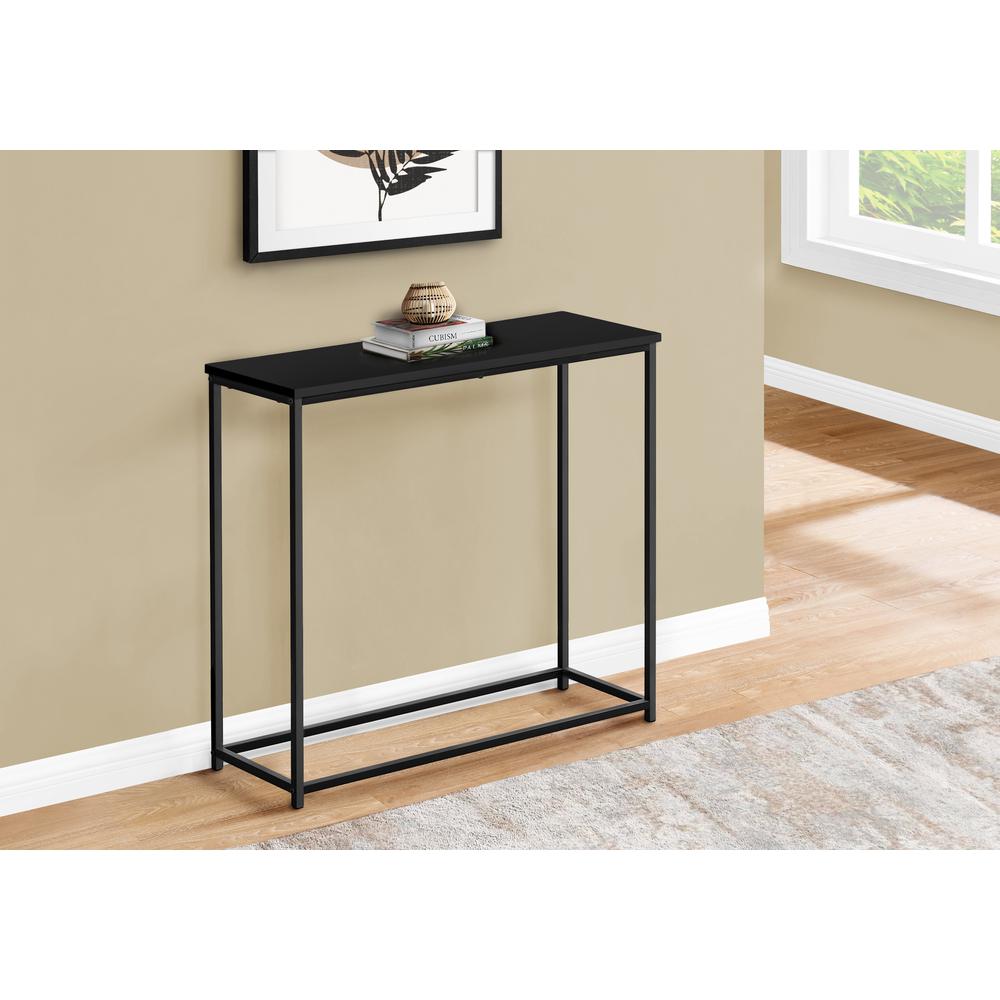 Accent Table, Console, Entryway, Narrow, Sofa, Living Room, Bedroom, Black. Picture 2