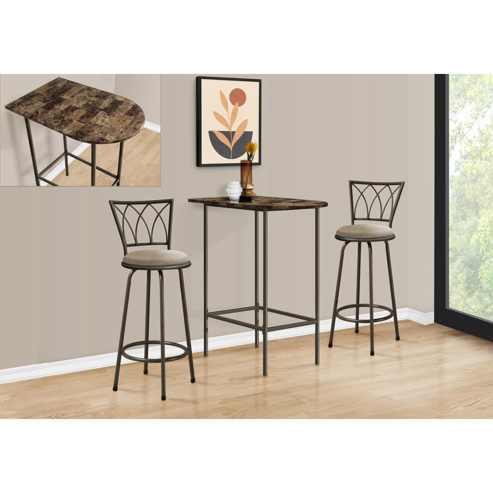Home Bar, Bar Table, Bar Height, Pub, 36 Rectangular, Small, Kitchen, Brown. Picture 2