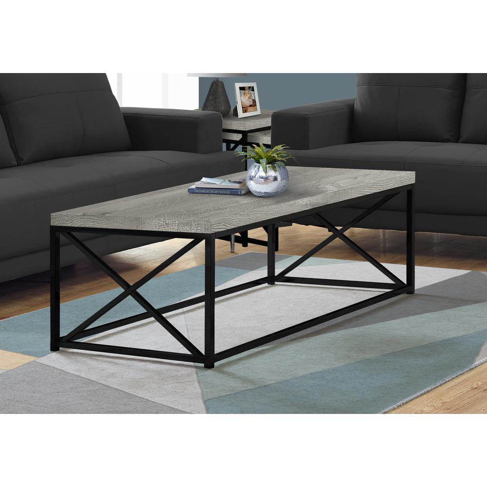 Coffee Table, Accent, Cocktail, Rectangular, Living Room, 44L, Grey Laminate. Picture 8