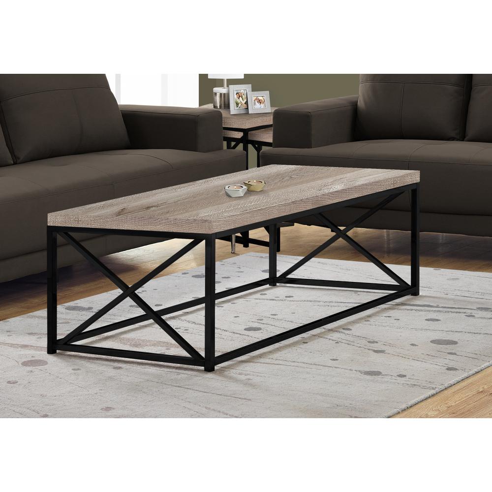 Coffee Table, Accent, Cocktail, Rectangular, Living Room, 44L, Beige Laminate. Picture 2