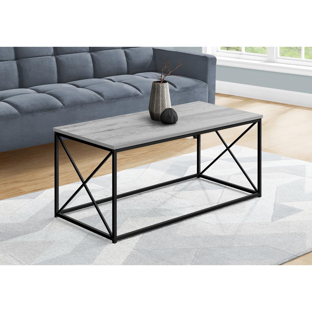Coffee Table, Accent, Cocktail, Rectangular, Living Room, 40L, Grey Laminate. Picture 2
