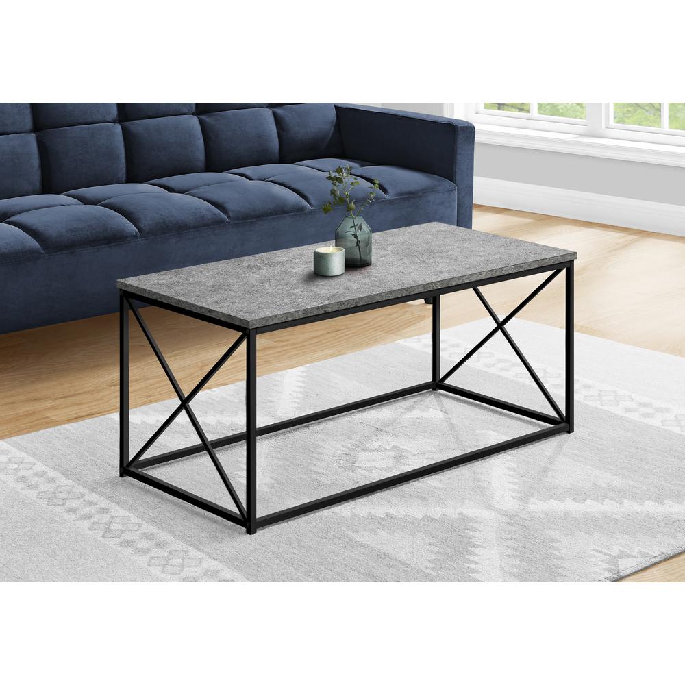 Coffee Table, Accent, Cocktail, Rectangular, Living Room, 40L, Grey Laminate,. Picture 2