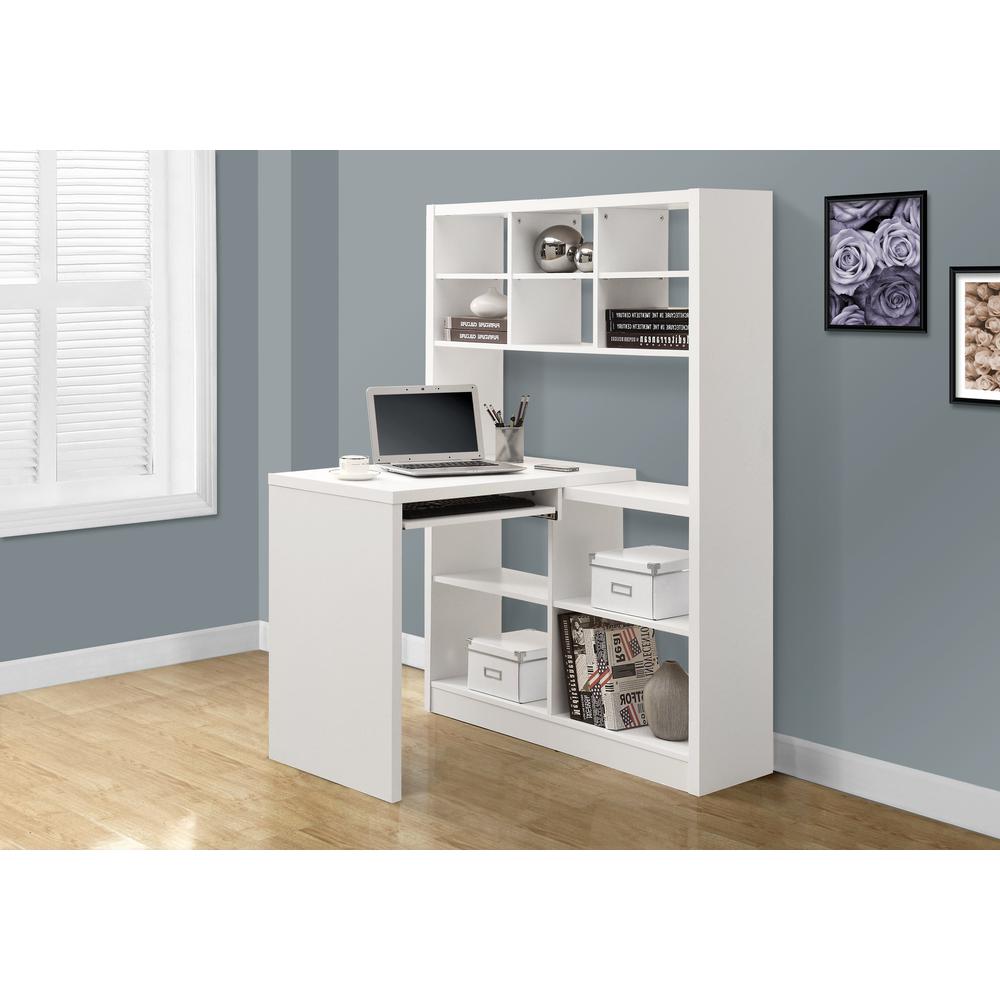 Computer Desk, Home Office, Bookcase, Corner, Storage Shelves, Left. Picture 2