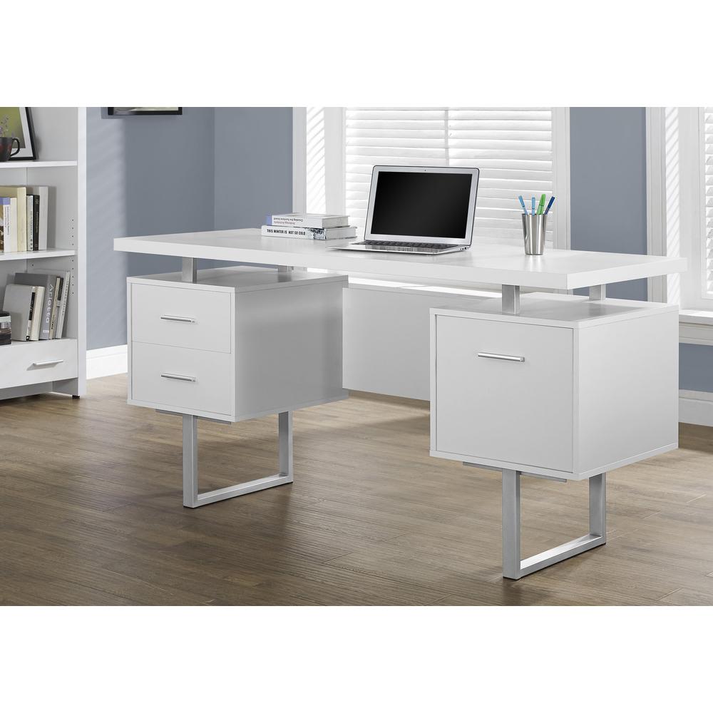 Computer Desk, Home Office, Laptop, Left, Right Set-up, Storage Drawers, 60L. Picture 2