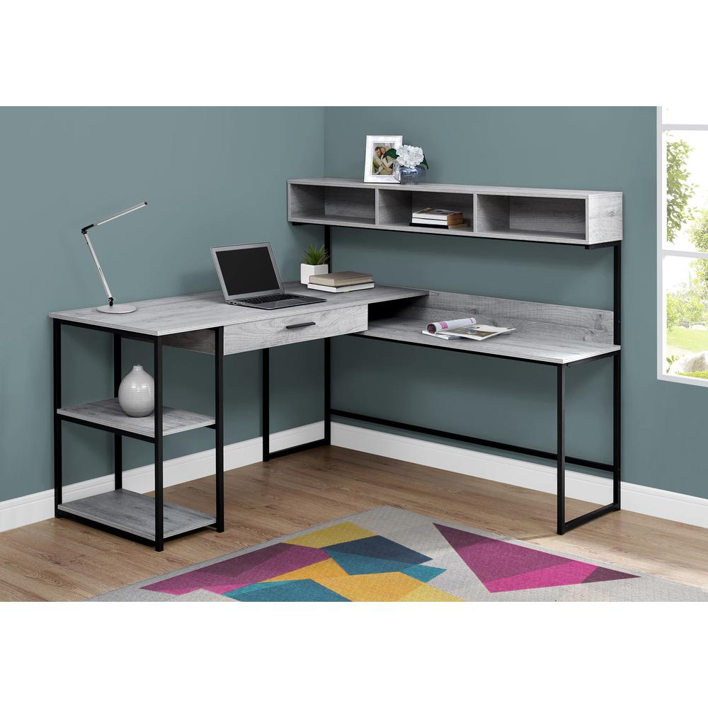 Computer Desk, Home Office, Corner, Storage Drawers, L Shape, Work, Laptop. Picture 2
