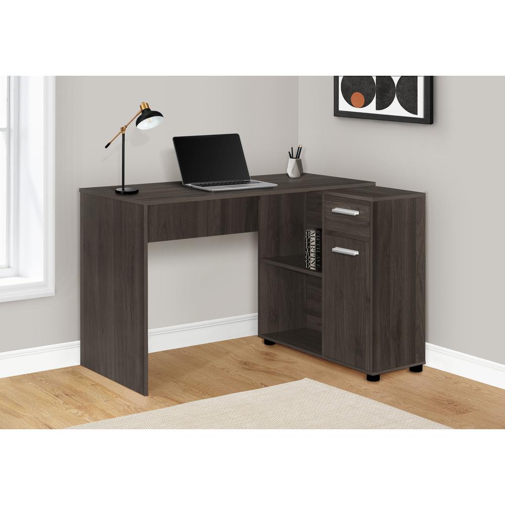 Computer Desk, Home Office, Corner, Storage Drawers, 46L, L Shape, Work. Picture 2