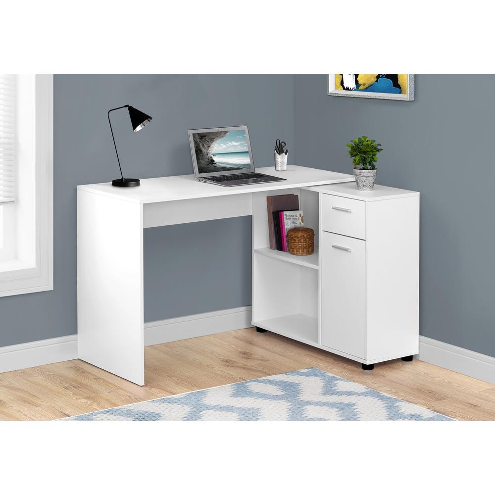 Computer Desk, Home Office, Corner, Storage Drawers, 46L, L Shape, Work. Picture 2