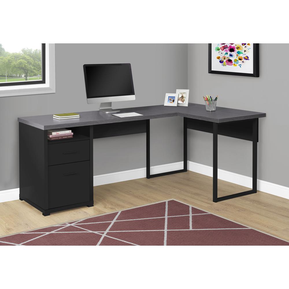 Computer Desk, Home Office, Corner, Left, Right Set-up, Storage Drawers, 80L, L. Picture 2