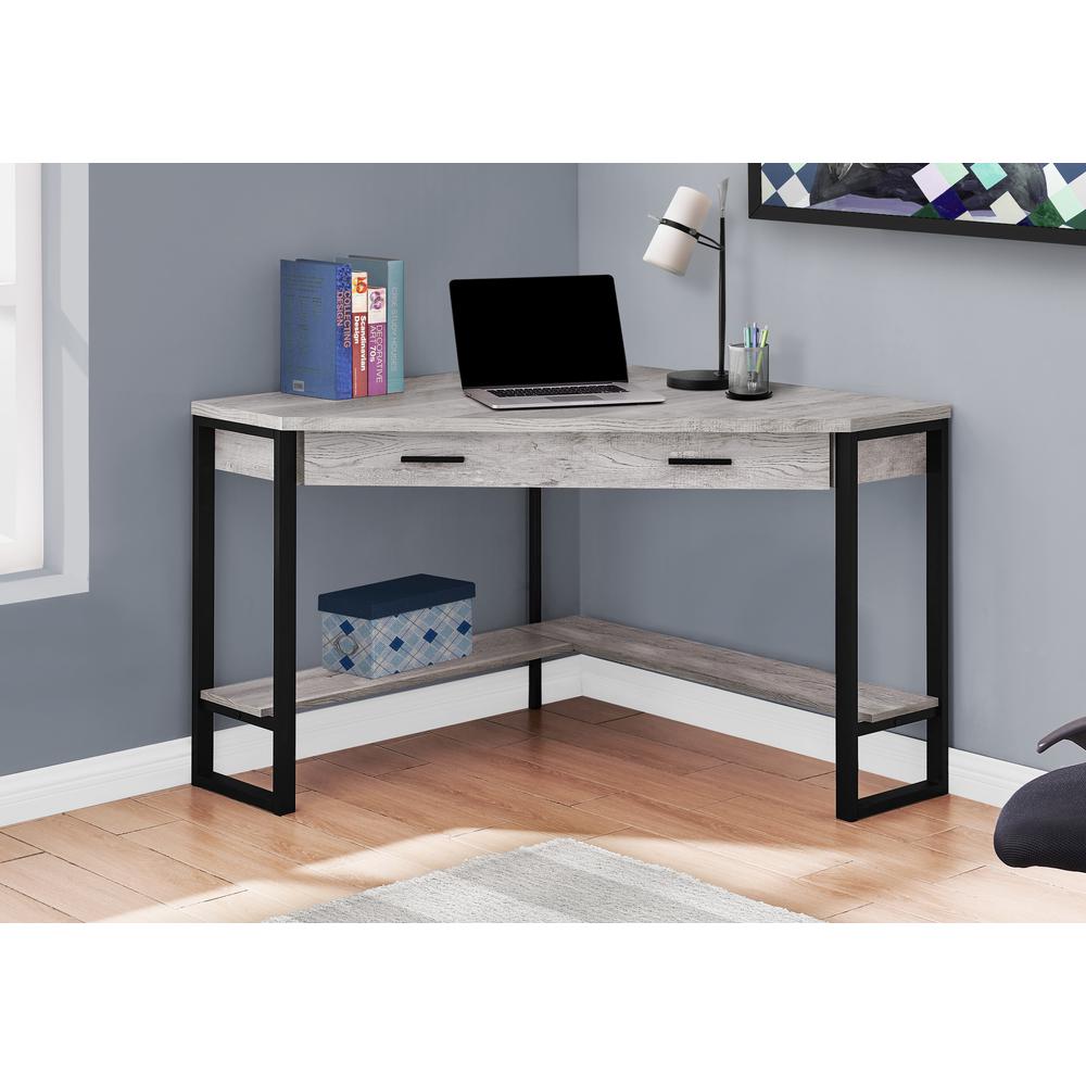 Computer Desk, Home Office, Corner, Storage Drawers, 42L, Work, Laptop. Picture 2