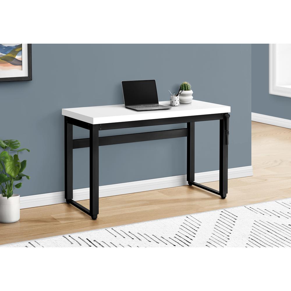 Computer Desk, Home Office, Standing, Adjustable, 48L, Work, Laptop. Picture 11