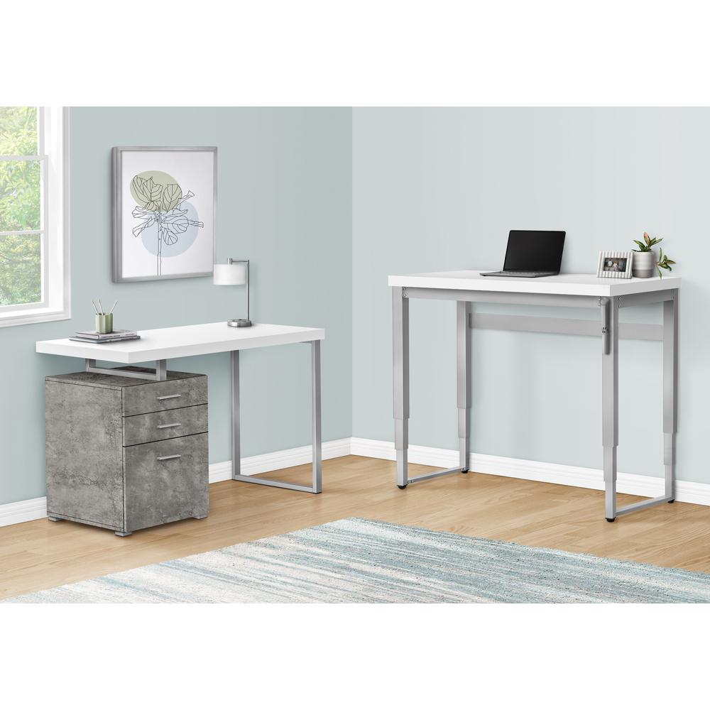 Computer Desk, Home Office, Standing, Adjustable, 48L, Work, Laptop. Picture 13