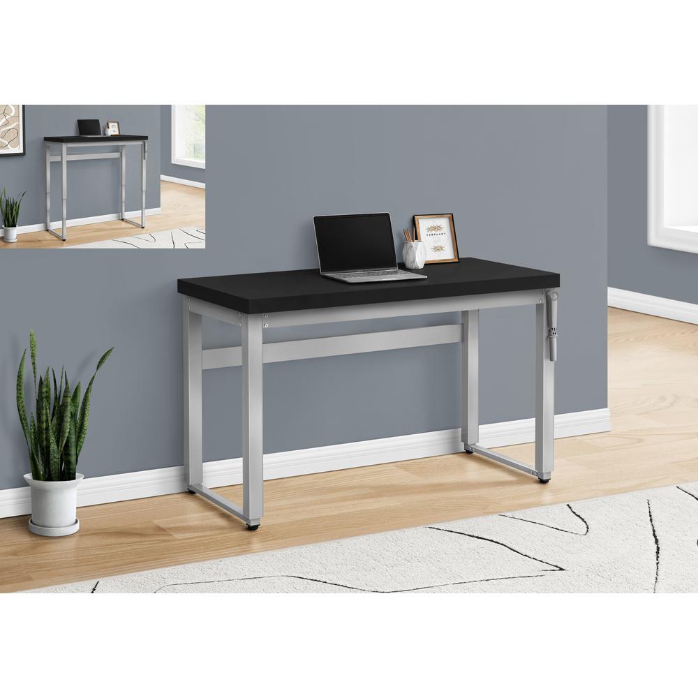 Computer Desk, Home Office, Standing, Adjustable, 48L, Work, Laptop. Picture 10