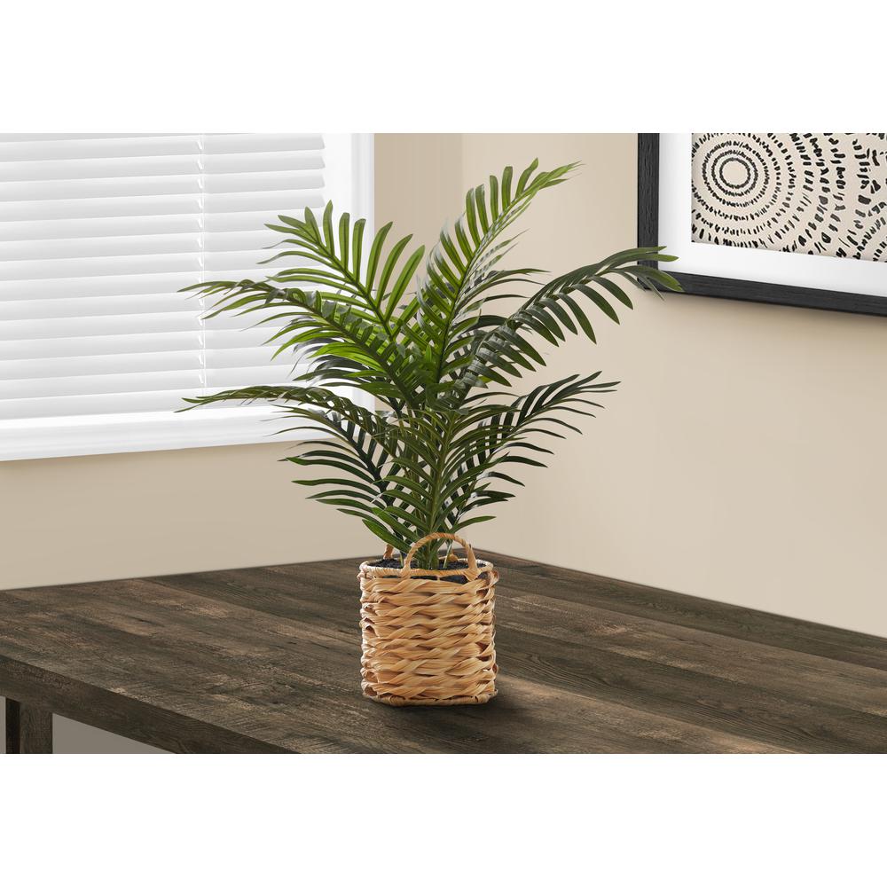 Artificial Plant, 24 Tall, Palm, Indoor, Faux, Fake, Table, Floor, Greenery. Picture 5