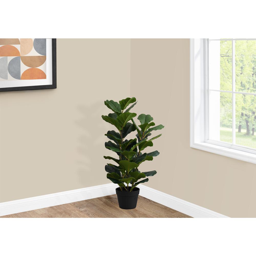 Artificial Plant, 32 Tall, Fiddle Tree, Indoor, Faux, Fake, Floor, Greenery. Picture 5