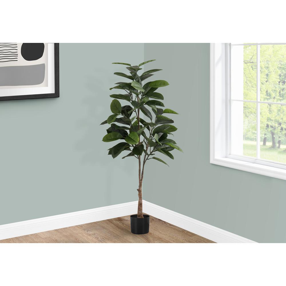 Artificial Plant, 52 Tall, Rubber Tree, Indoor, Faux, Fake, Floor, Greenery. Picture 5