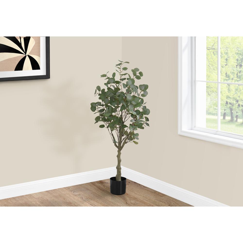 Artificial Plant, 46 Tall, Eucalyptus Tree, Indoor, Faux, Fake, Floor. Picture 5