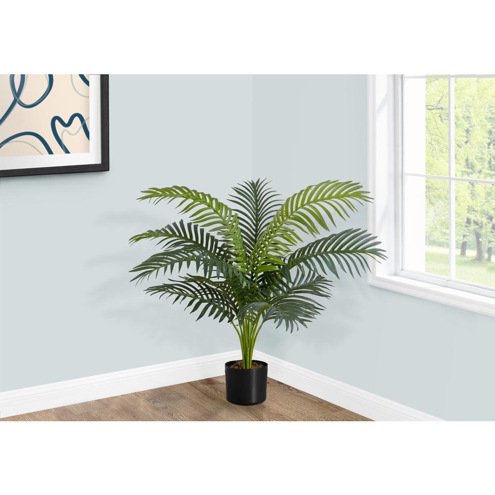 Artificial Plant, 34 Tall, Palm Tree, Indoor, Faux, Fake, Floor, Greenery. Picture 5